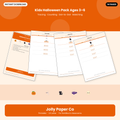 Halloween activity pack for kids ages 3–6 printable cover