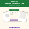 Kwanzaa kids activity pack printable cover