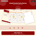 Diwali family party games and cards pack printable cover
