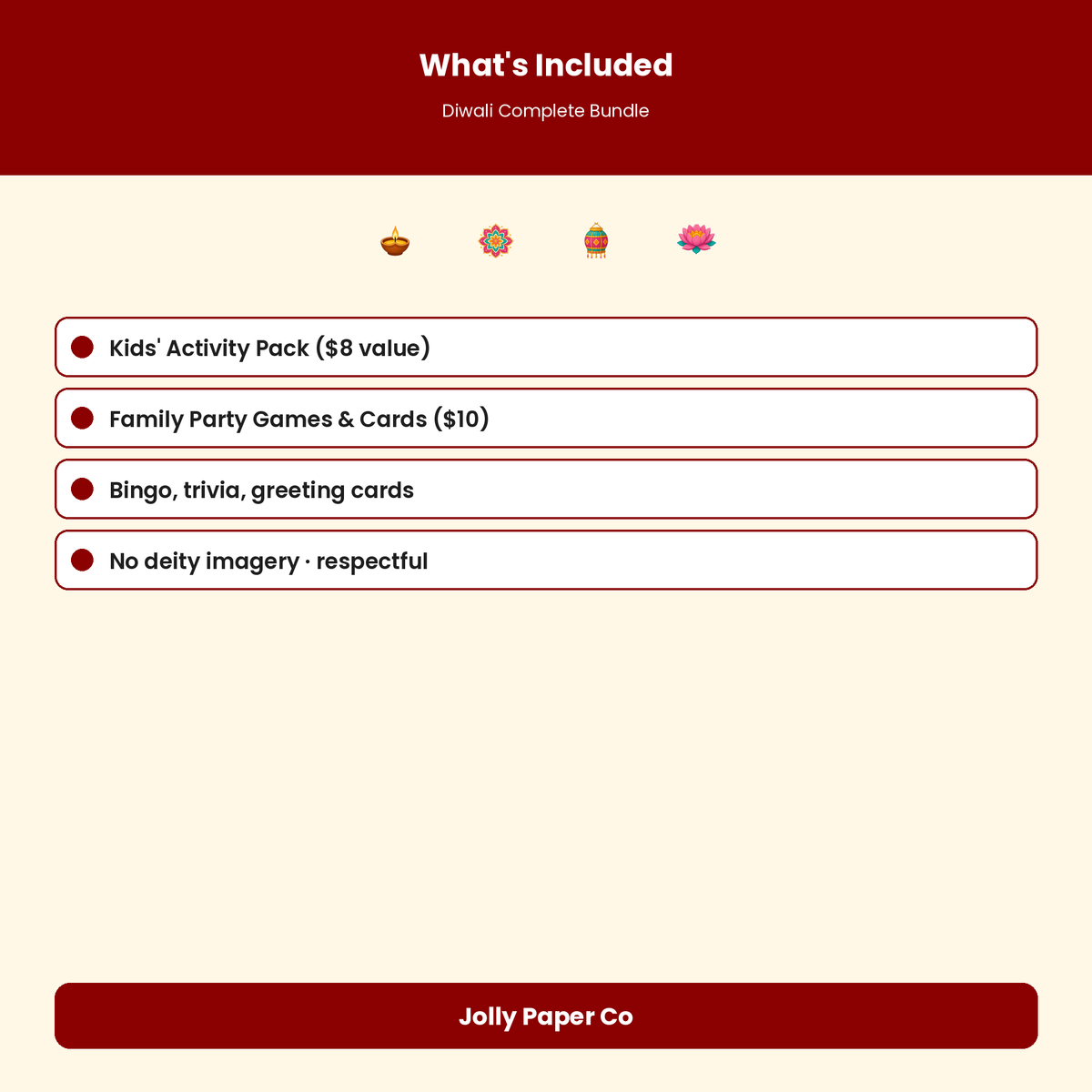 What's included in the Diwali complete bundle