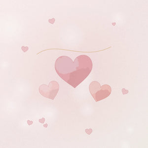 Diseño de tarjeta de San Valentín con corazones rosas en acuarela